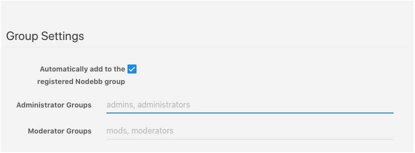 Desktop Group Settings