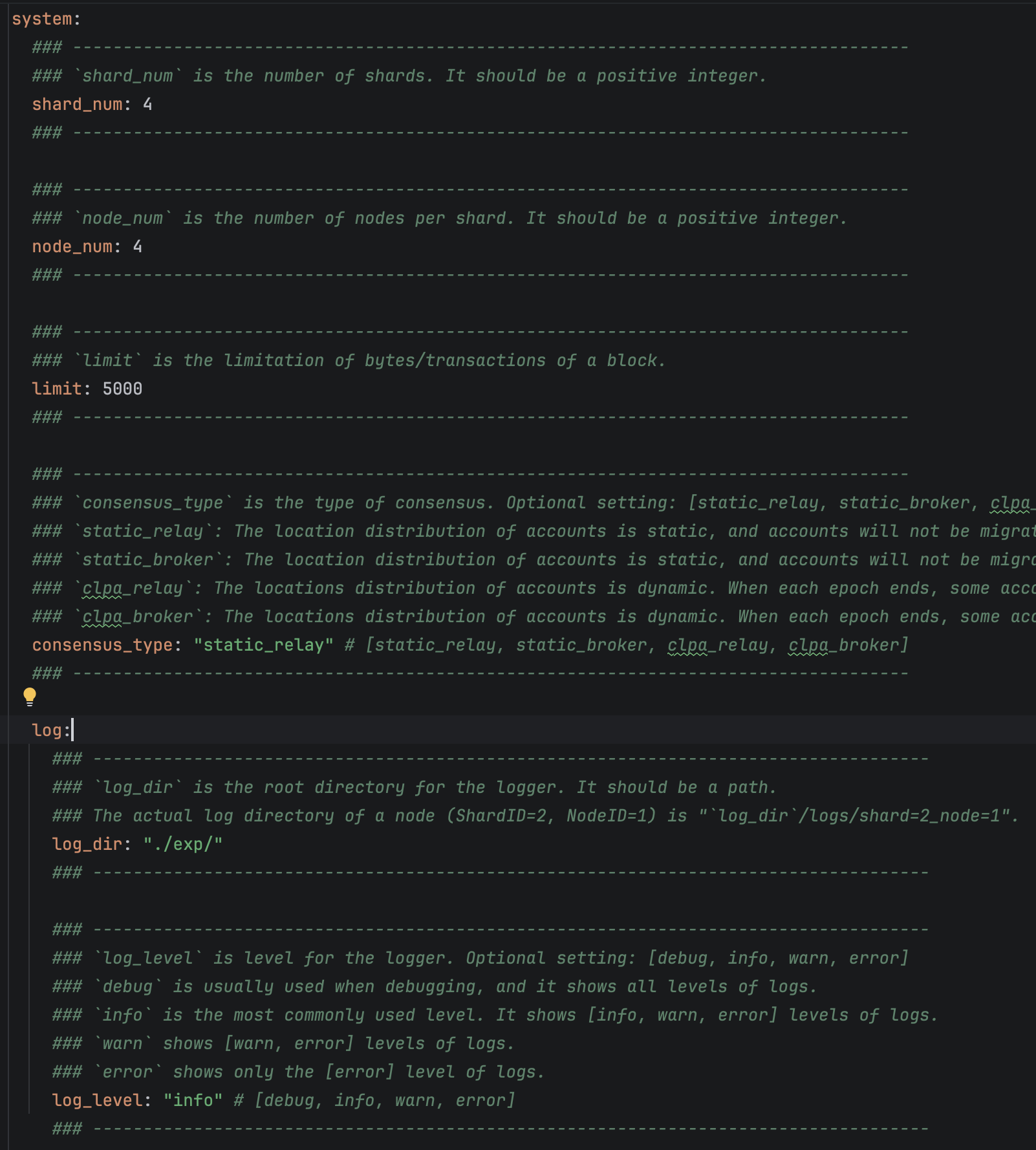 Example BlockEmulator-X configuration