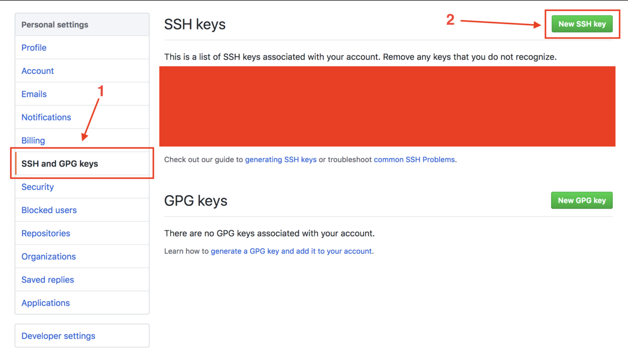 新建ssh key