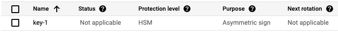 key-1 in google cloud