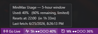 Status bar