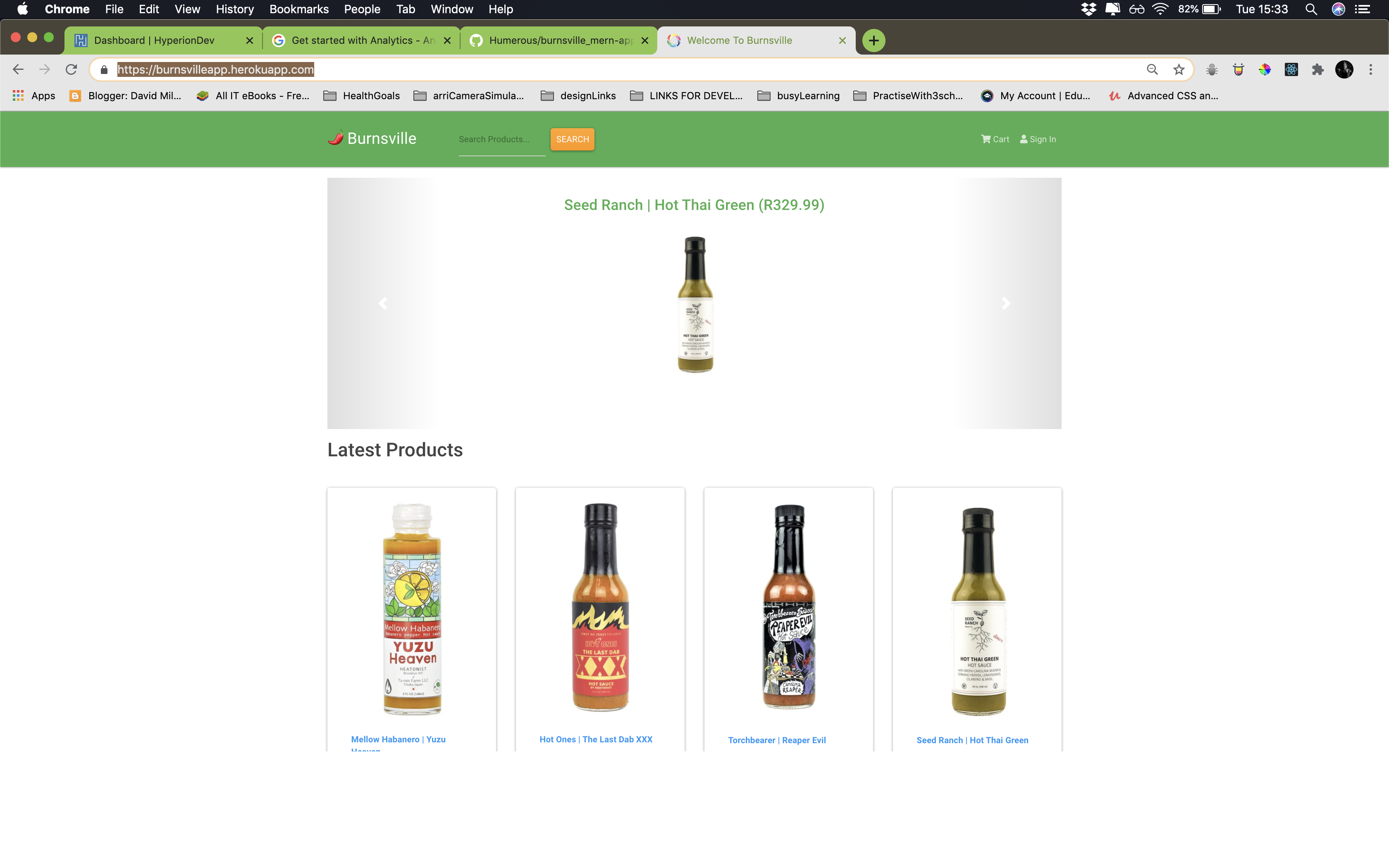 Burnsville e-commerce product catalogue