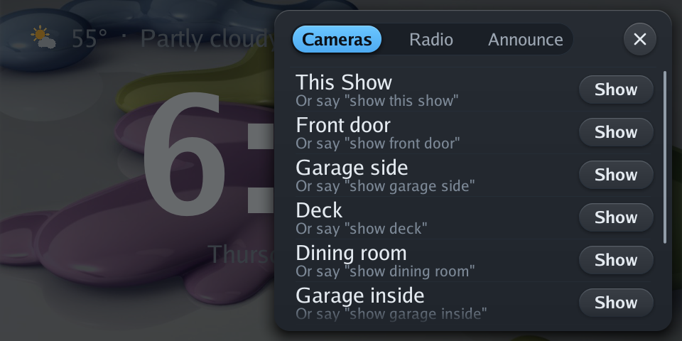 The cameras drawer