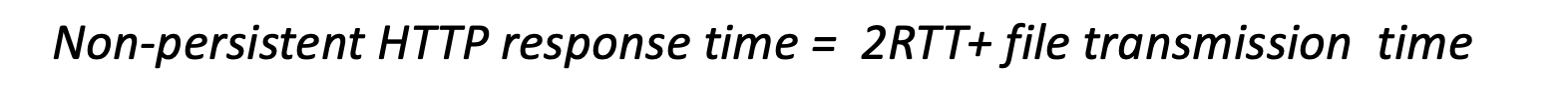 non-persistent http time