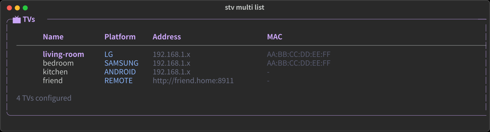 stv multi list