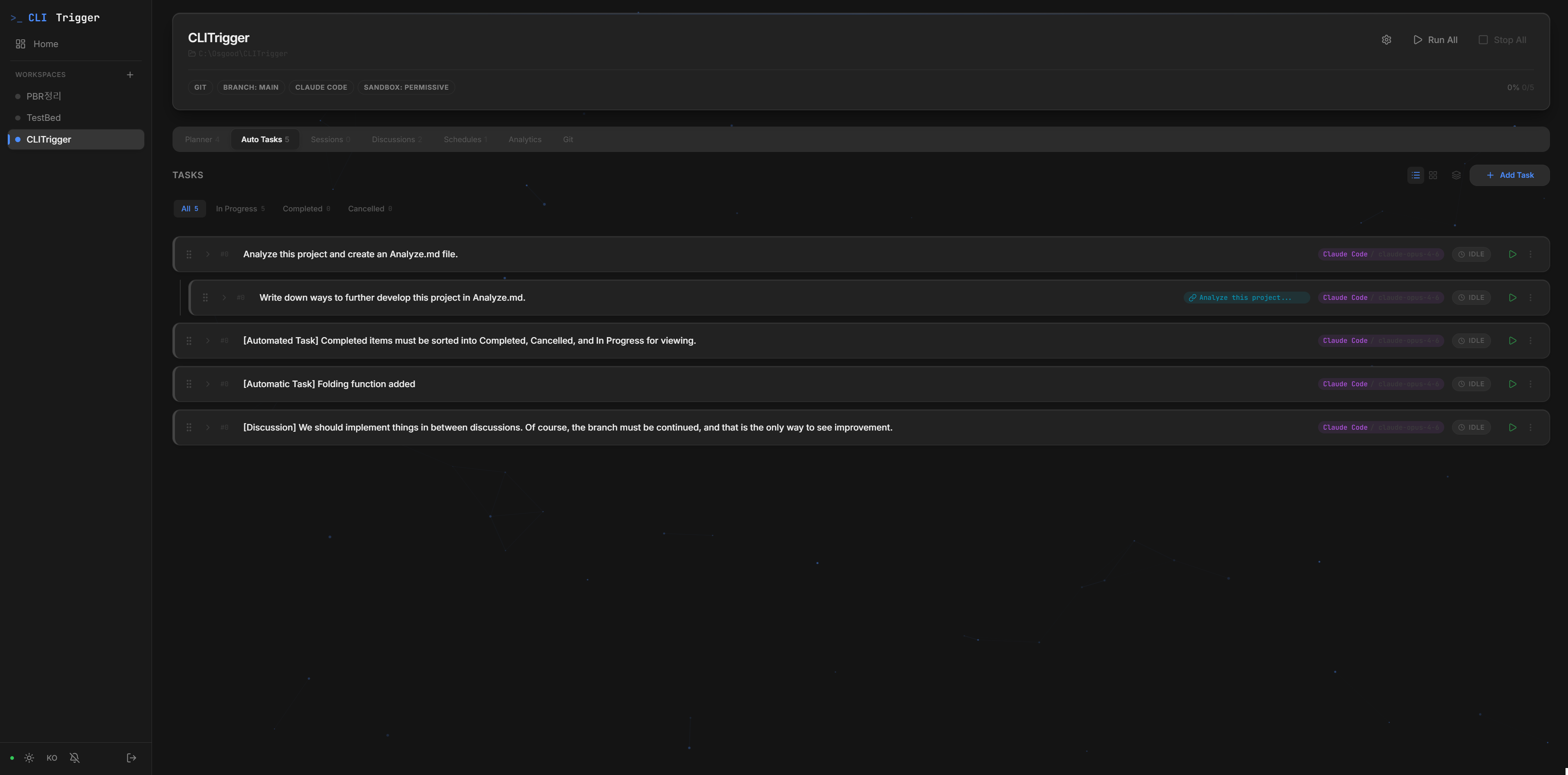 Tasks — Parallel worktree execution