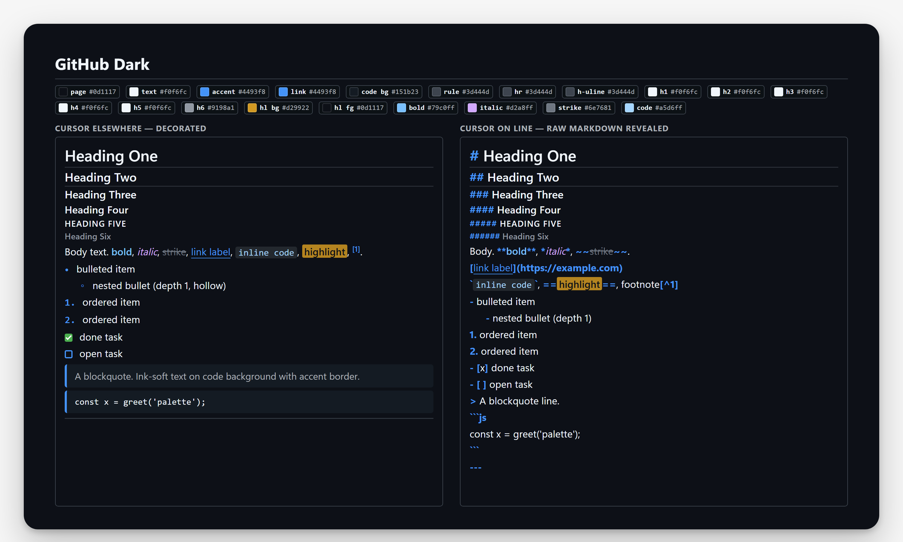 GitHub Dark