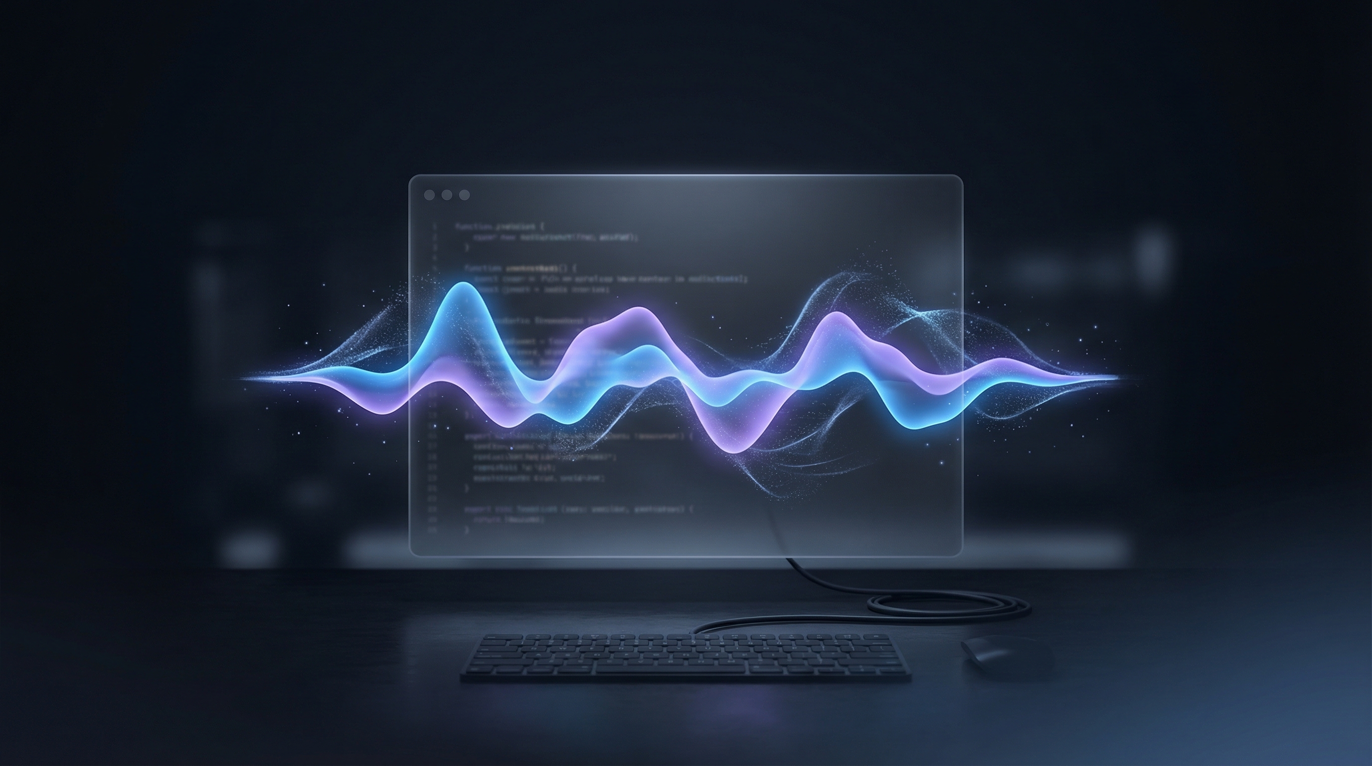 Terminal with audio waveform