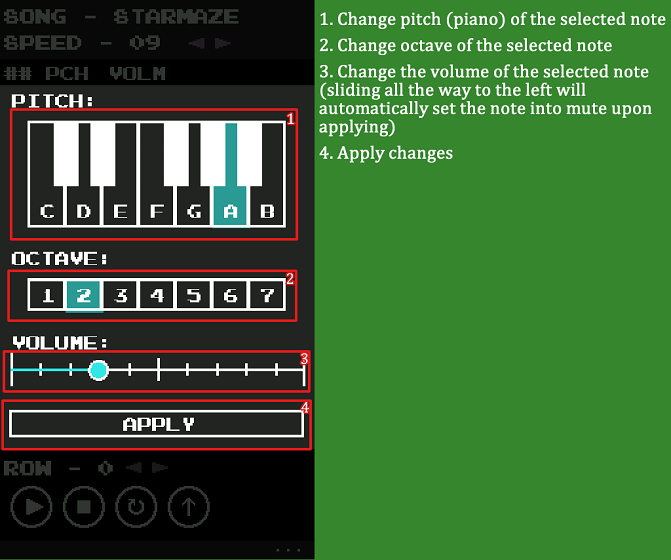 Piano roll UI details