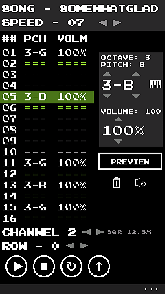 Main sequencing screen