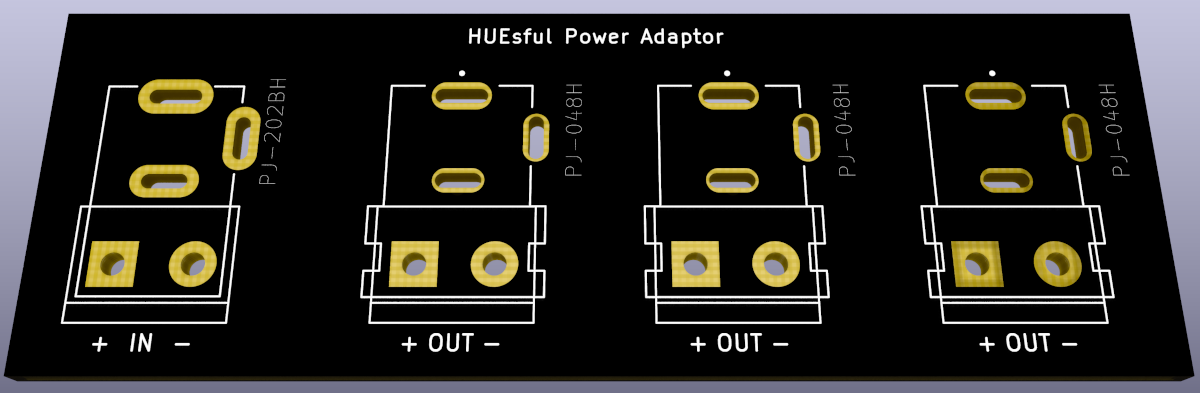 Huesful power adaptor, from the project README