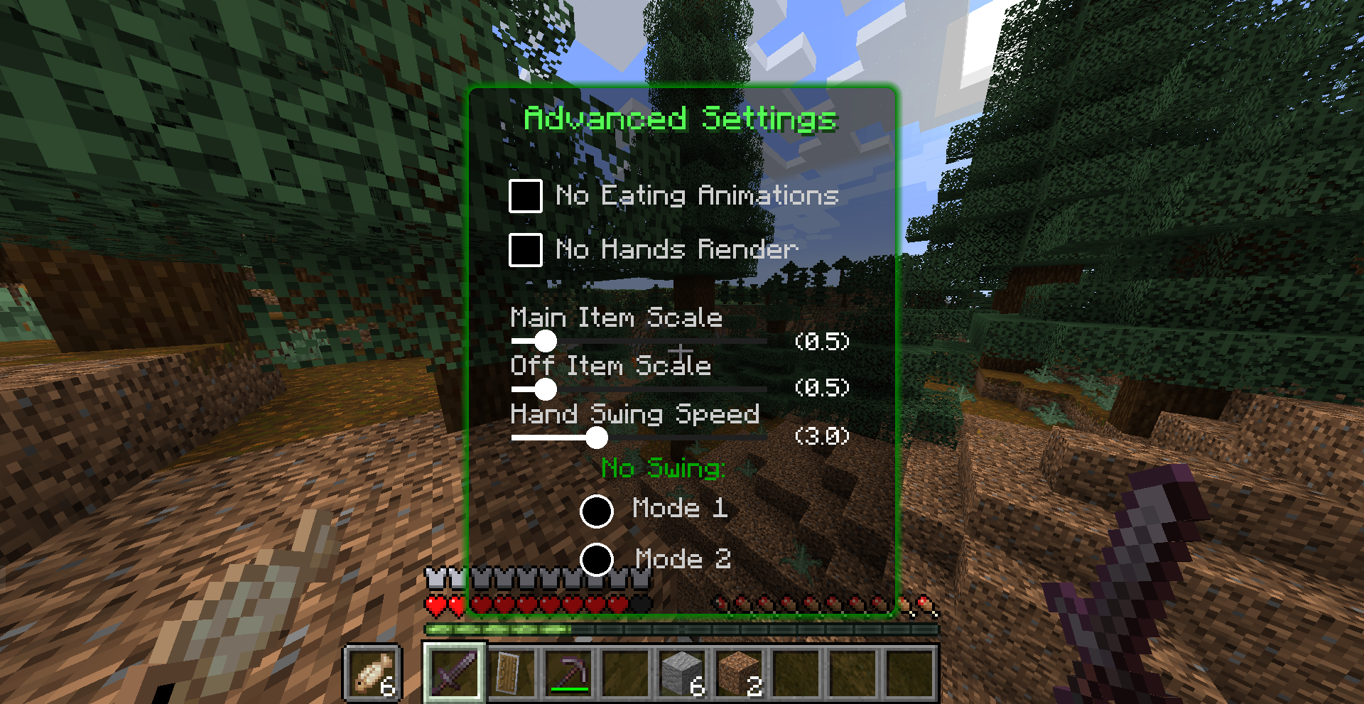 Second GUI with more settings