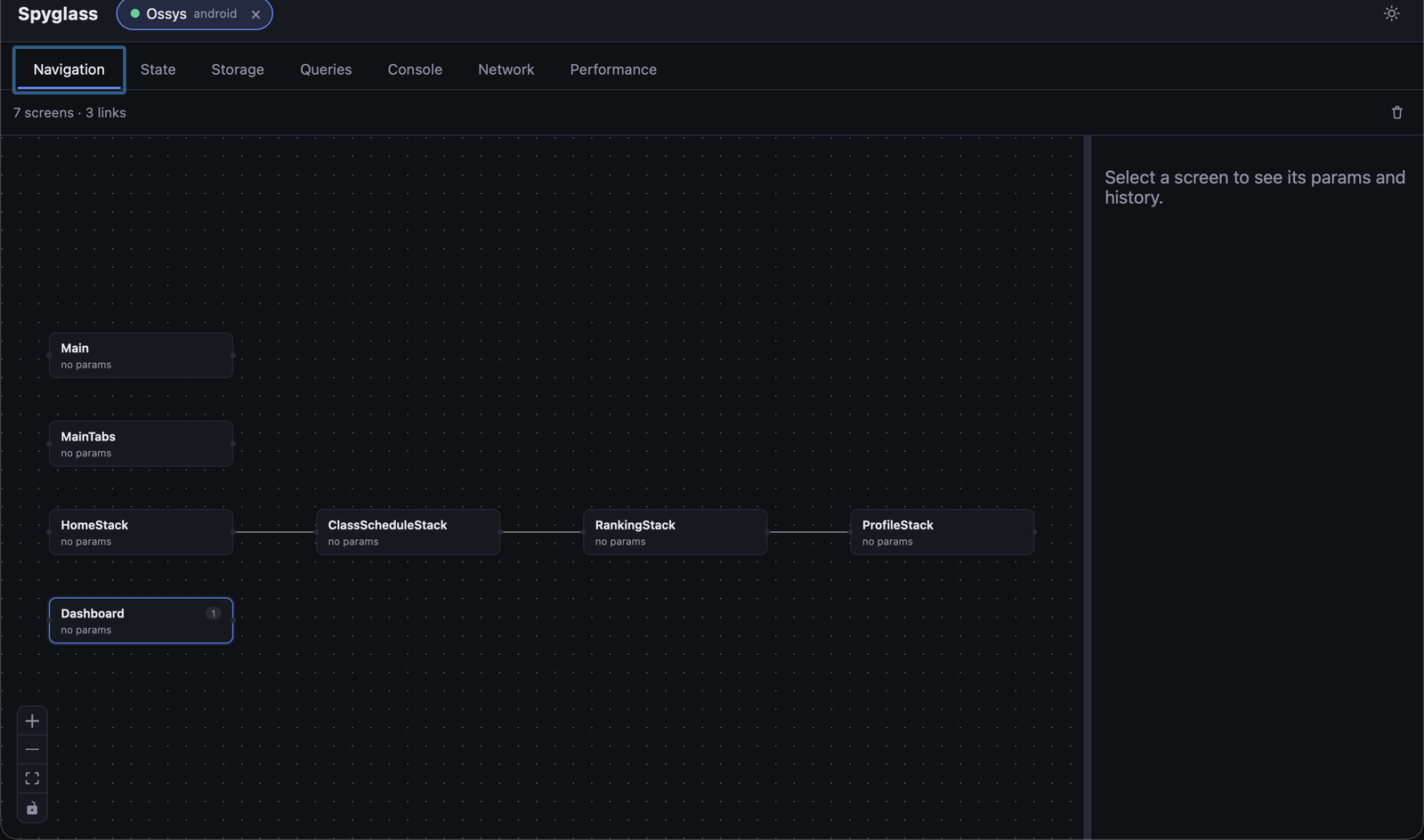 Spyglass — navigation graph view