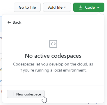 New Codespaces