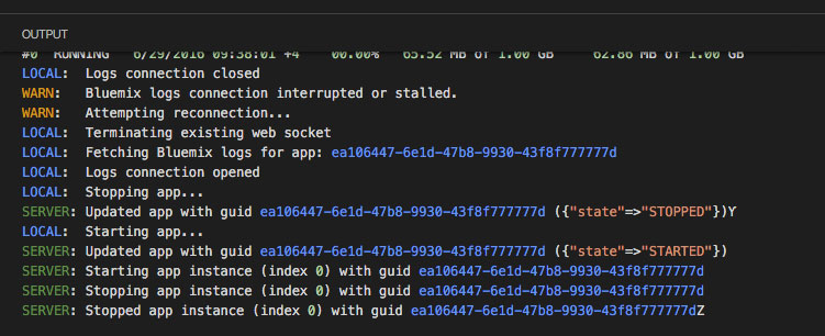 Terminal log