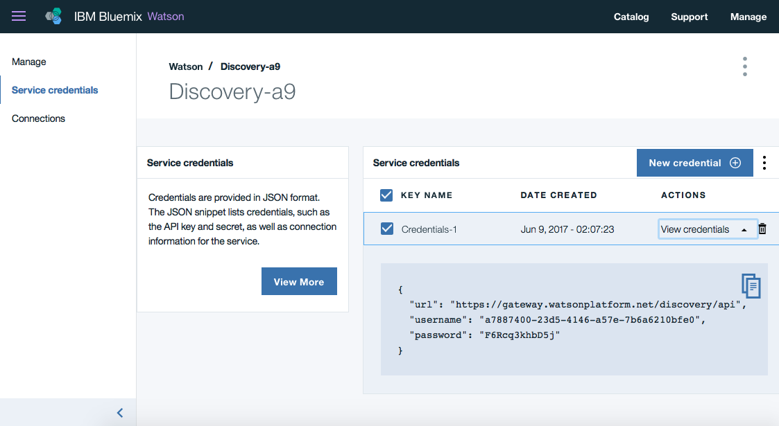 Discovery Service Credentials