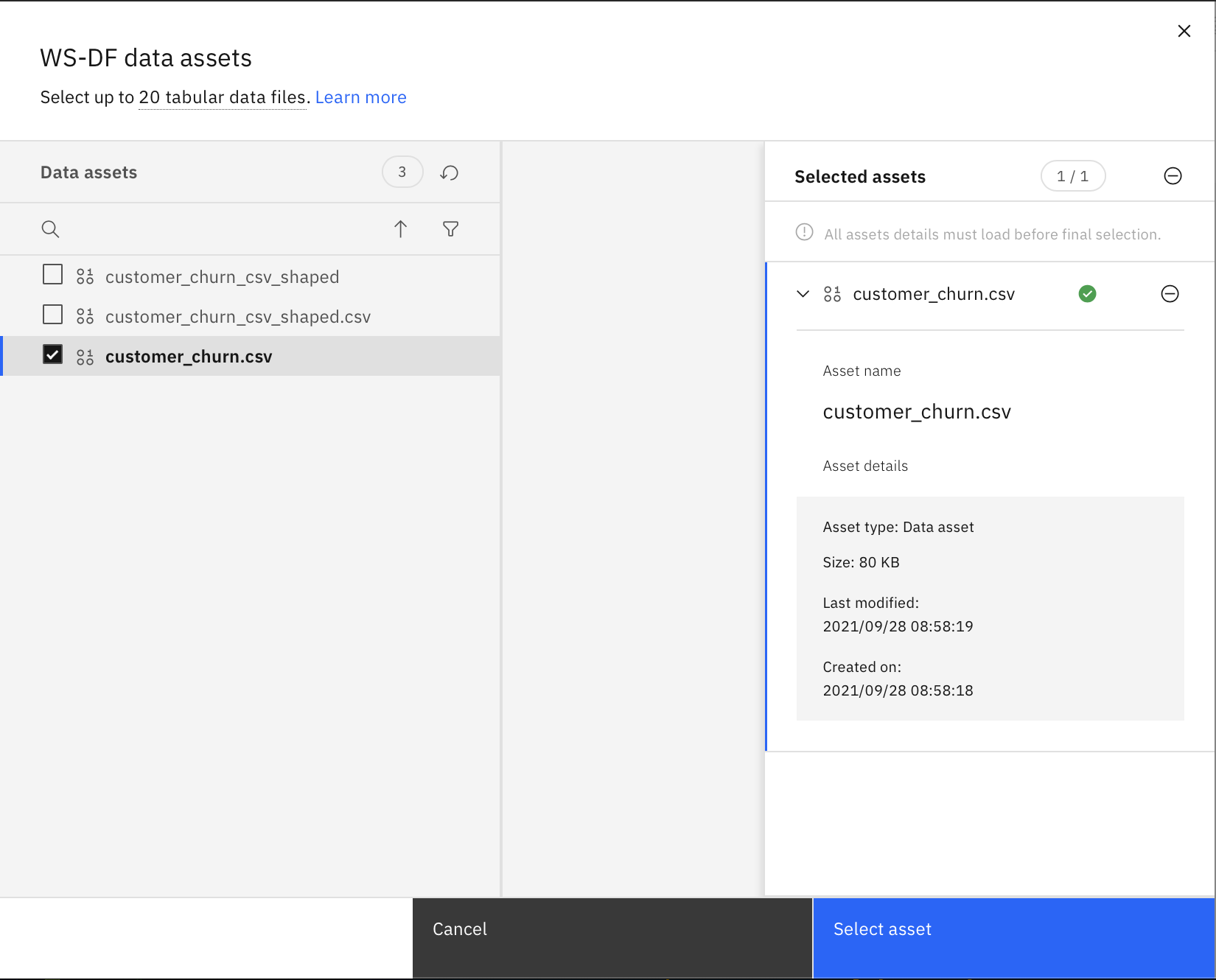 Add dataset to AutoAI