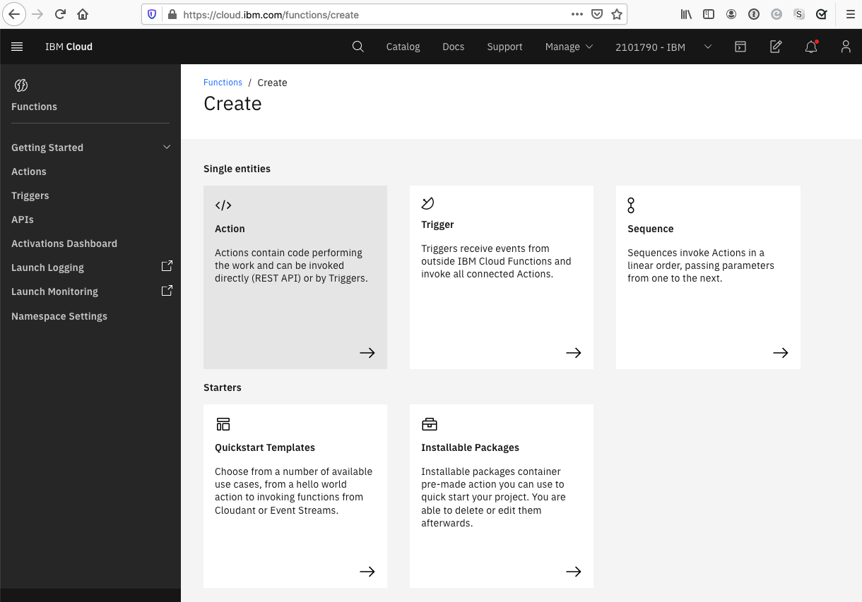 Create entity page