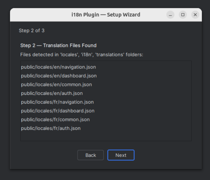 Setup Wizard step 2