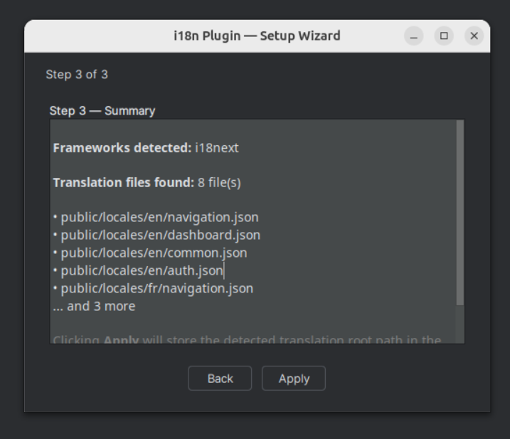 Setup Wizard step 3