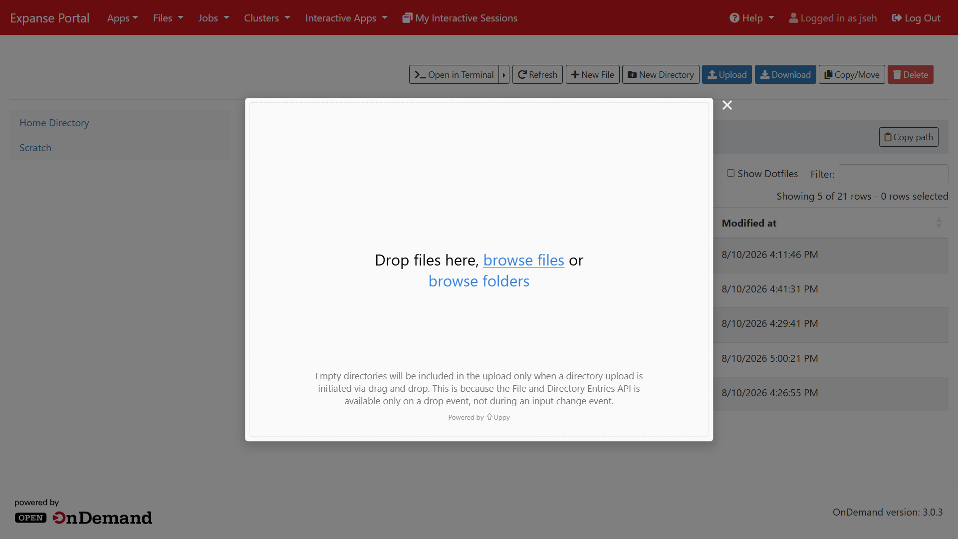 Upload Dialog