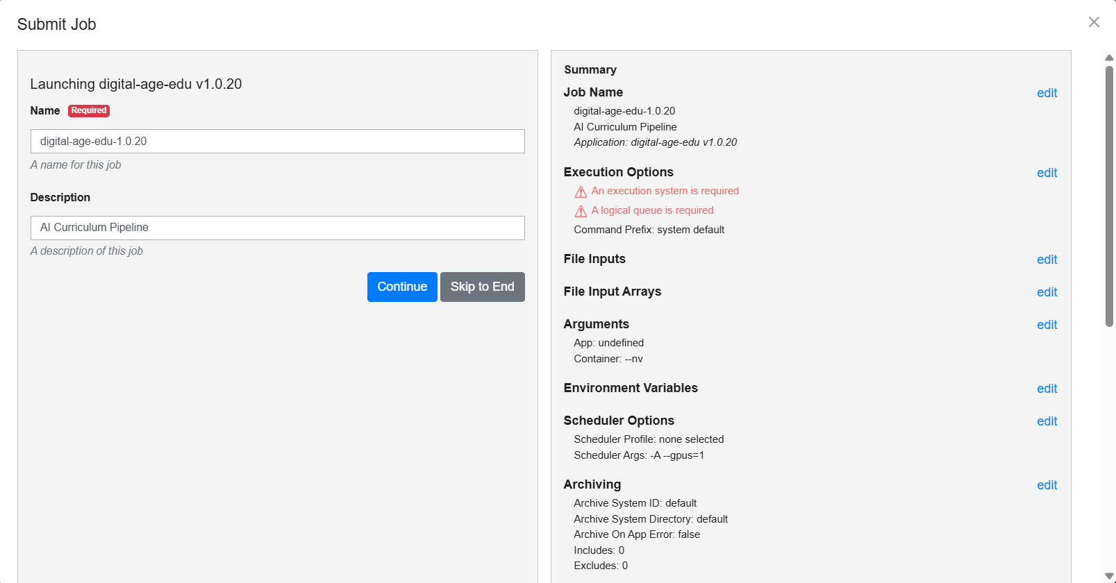 Guided Job Launcher