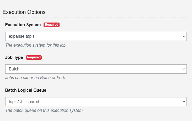 Execution Options