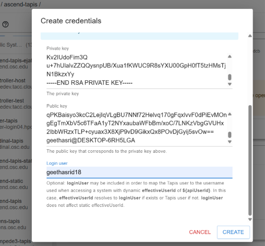 Paste Credentials
