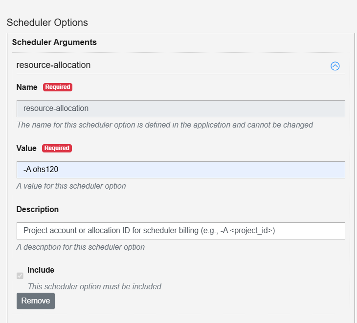 Scheduler Options