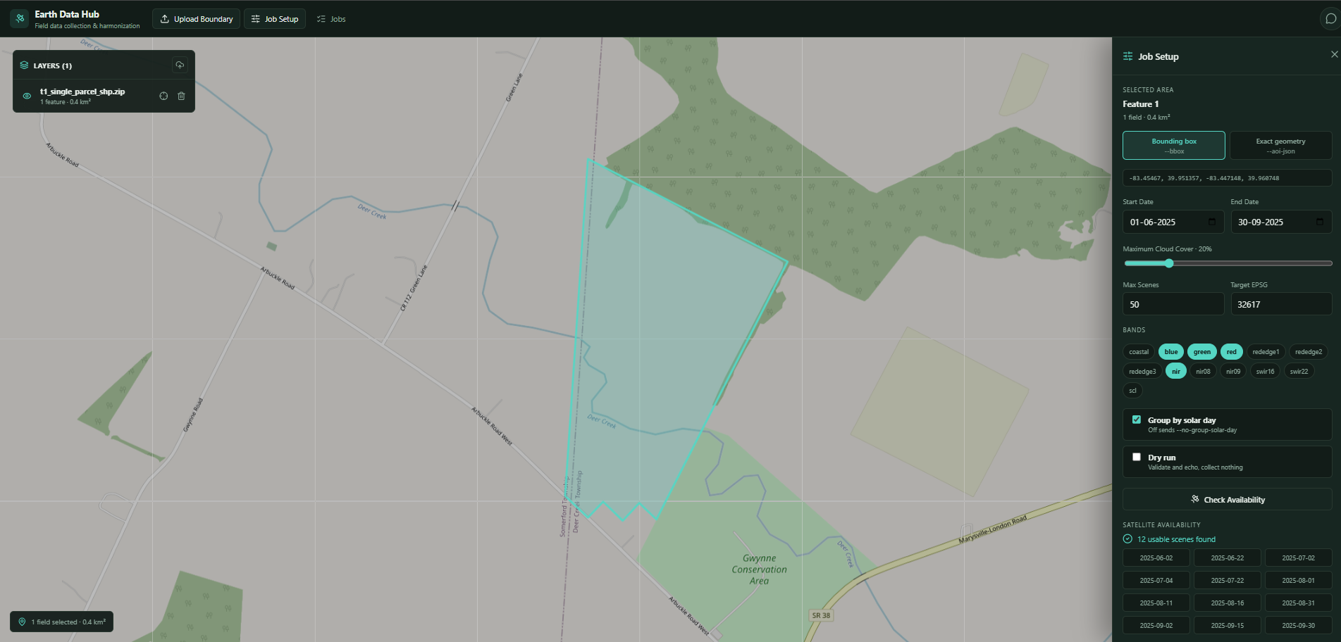 Satellite availability results