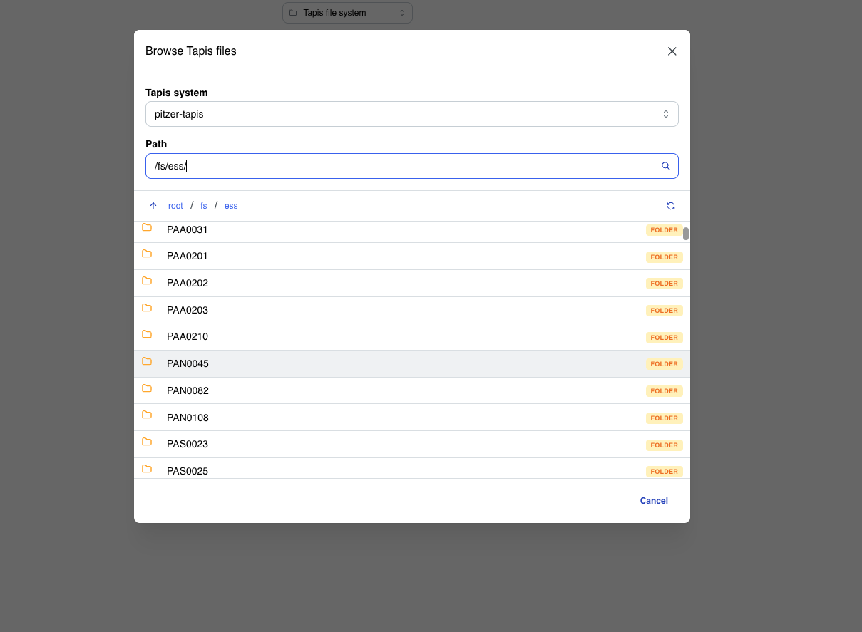 File explorer