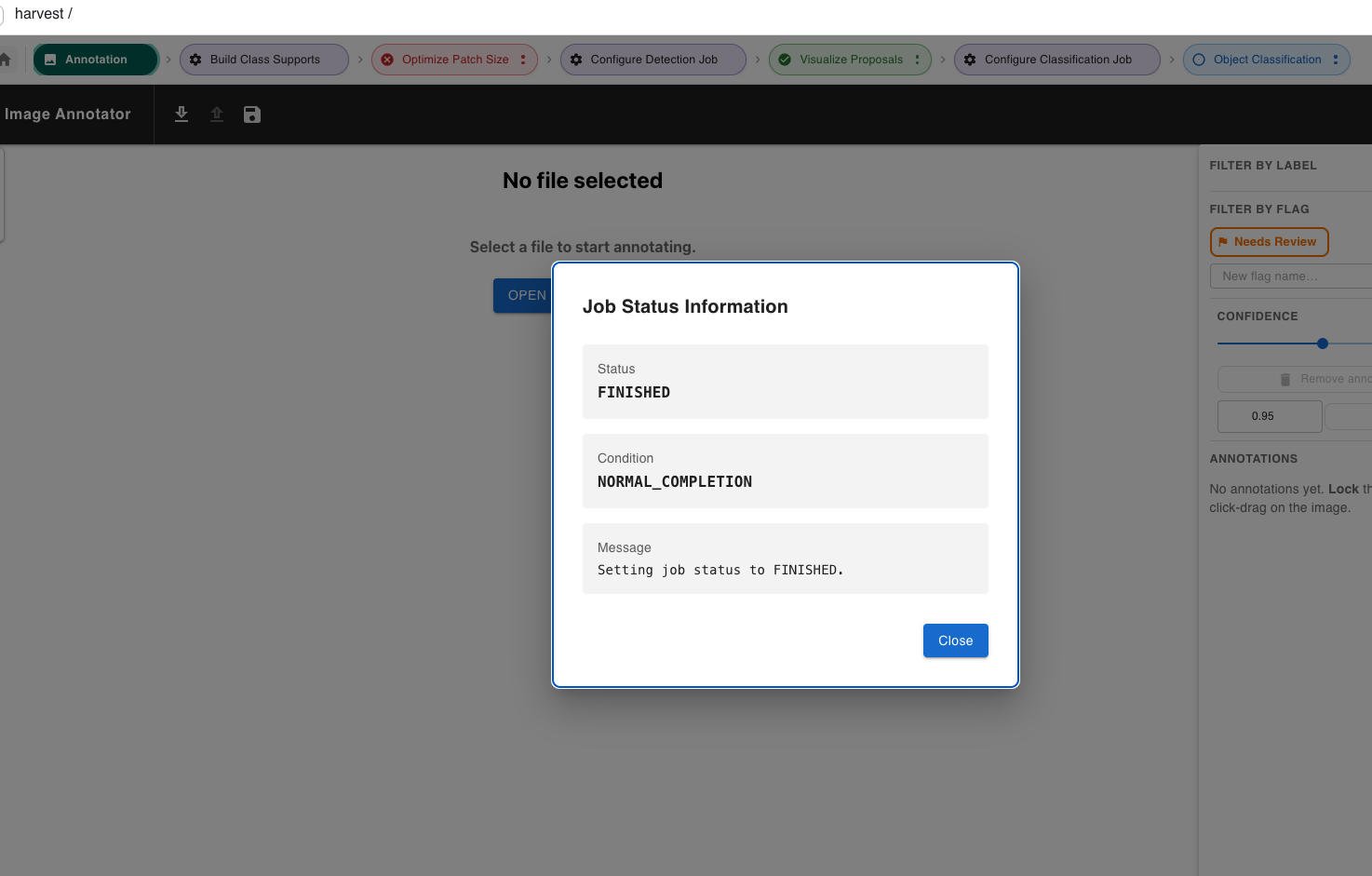 Get Status Modal