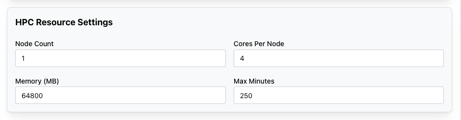 Configure Detection Job — HPC configuration