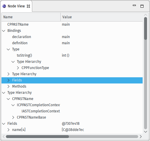 The pASTa Node View