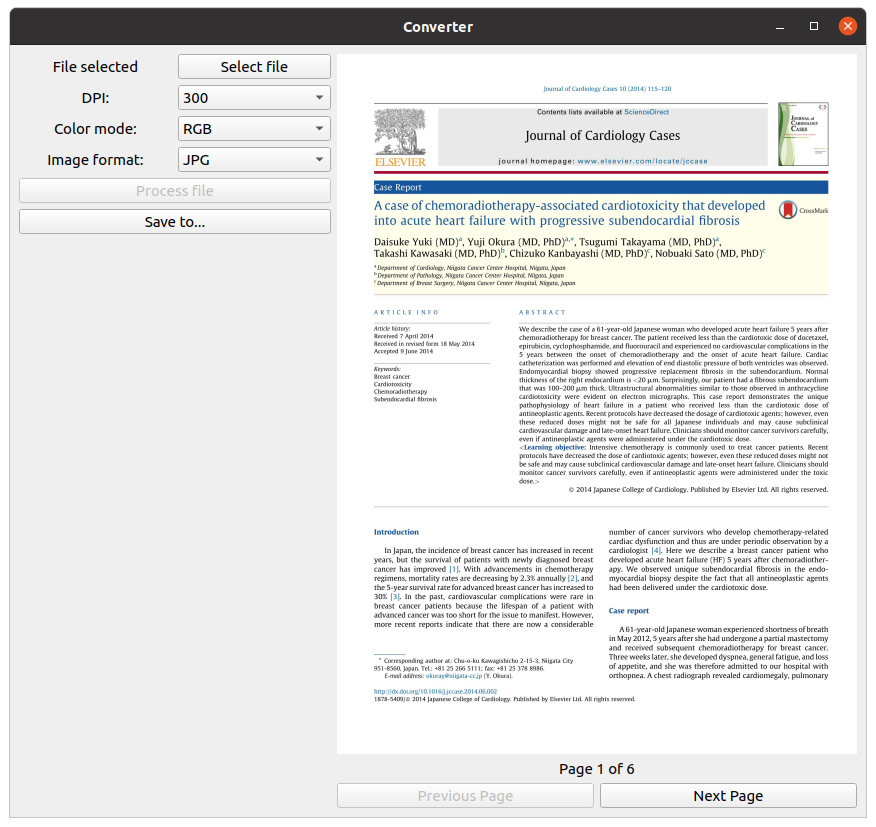 PDF converter screenshot