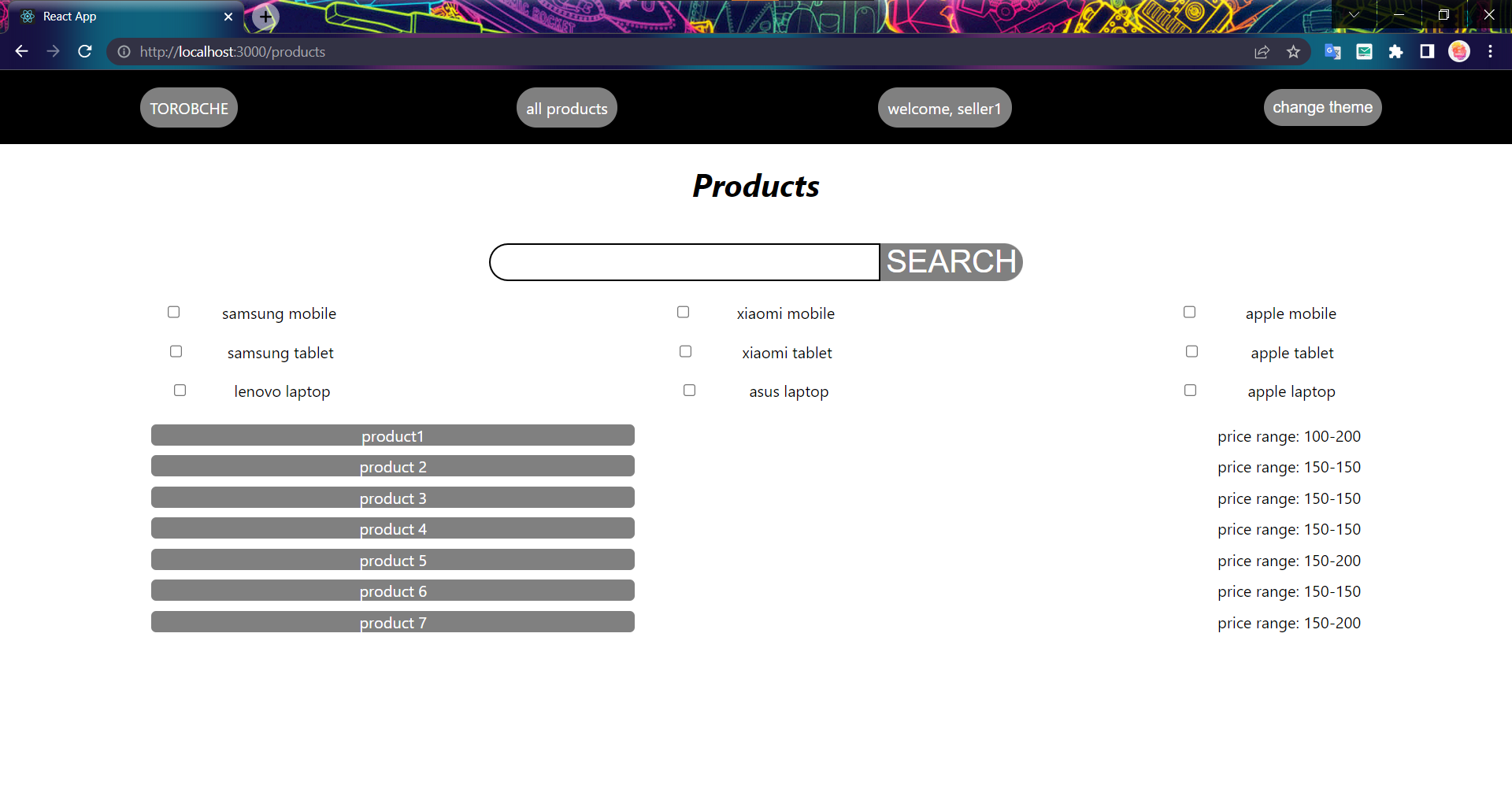 products page