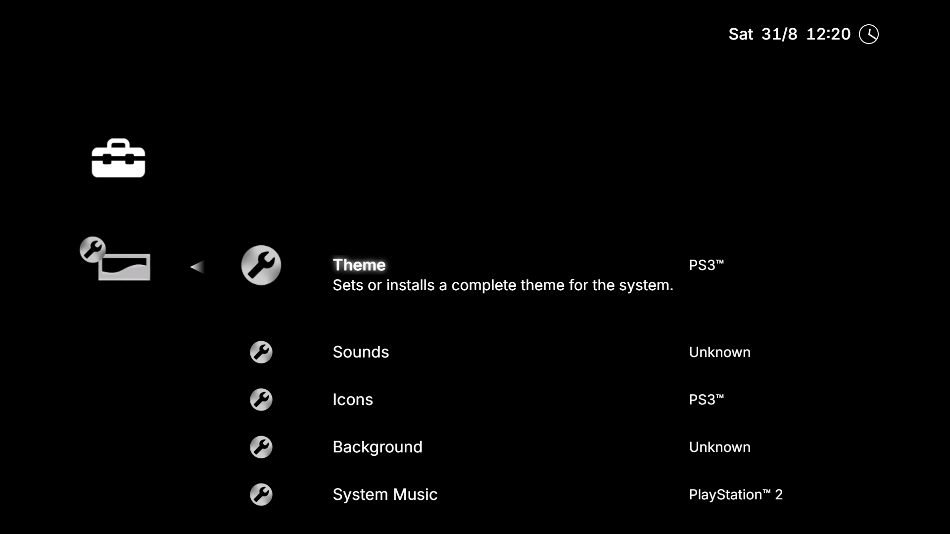 Settings List for Themes