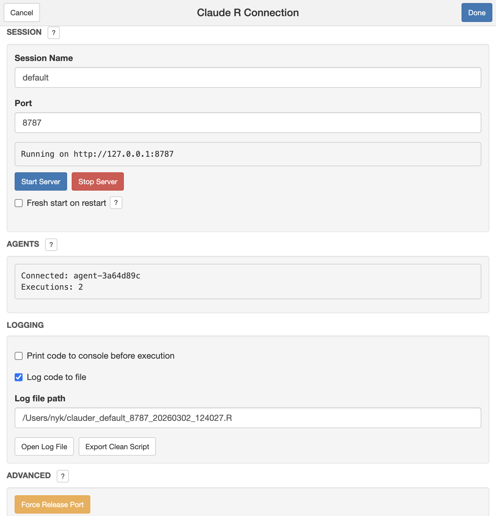 ClaudeR - RStudio MCP Server screenshot