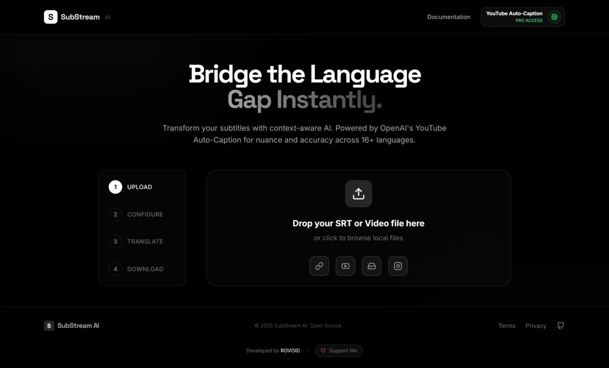 SubStream AI Screenshot