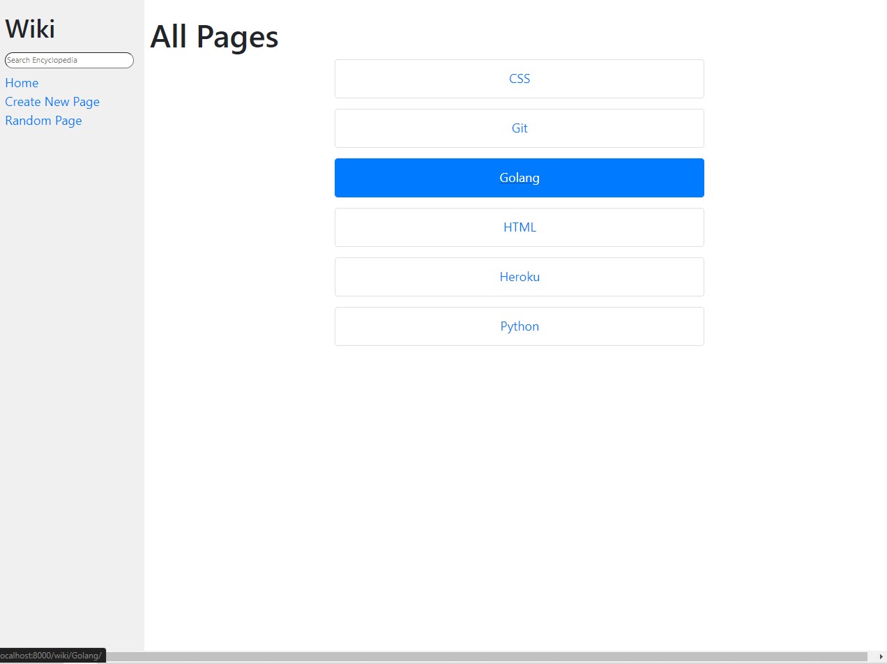 Page Listing Entries