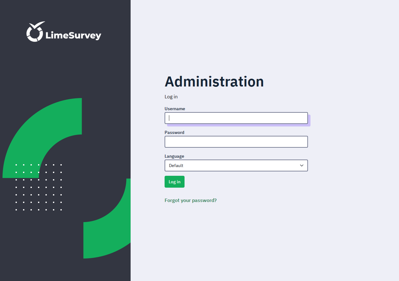 LimeSurvey administration login