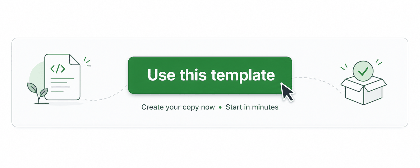 Click the green Use this template button to get started immediately