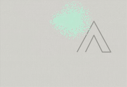 Ridge grain-panel hover — canvas dither-dissolve following the mouse