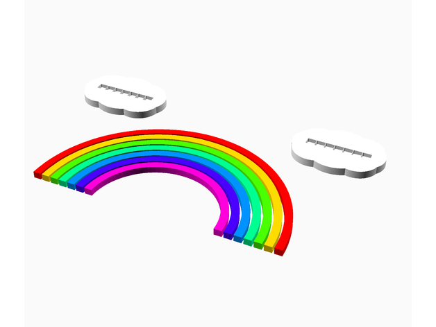 Rainbow square shape
