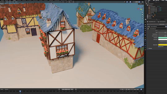 IRCSS/Blender-Geometry-Node-French-Houses cover