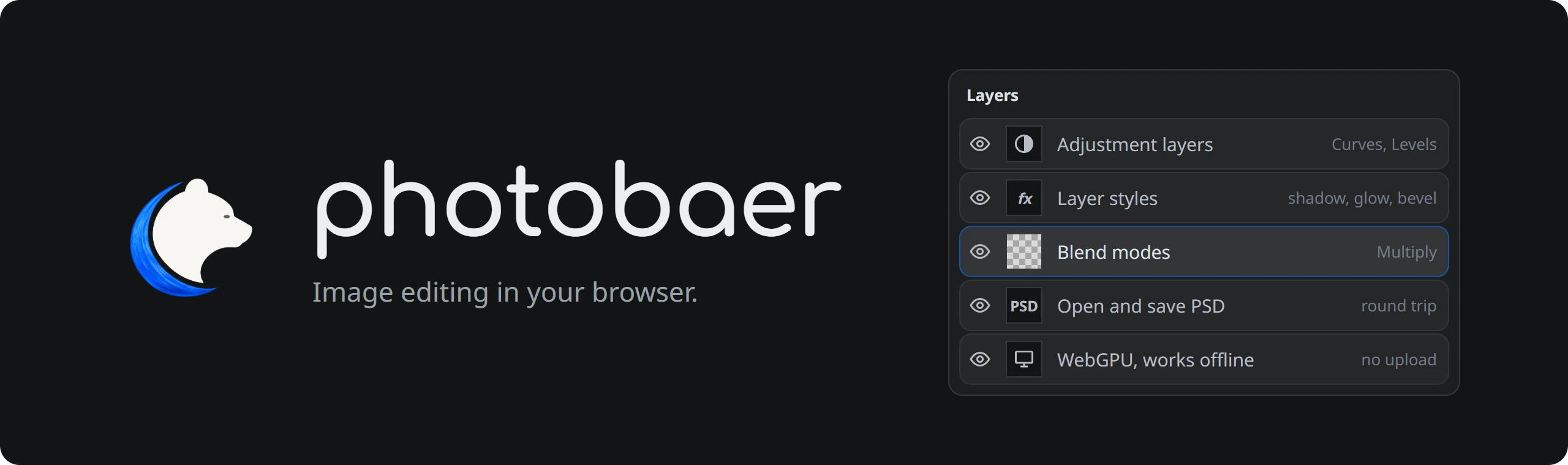 photobaer: image editing in your browser