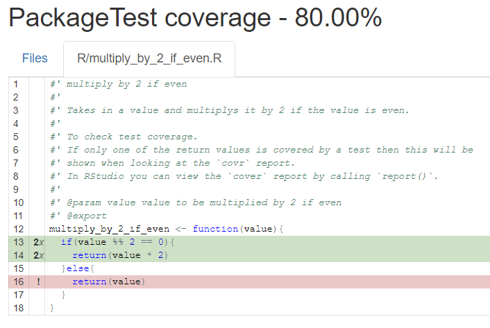 Incomplete test coverage