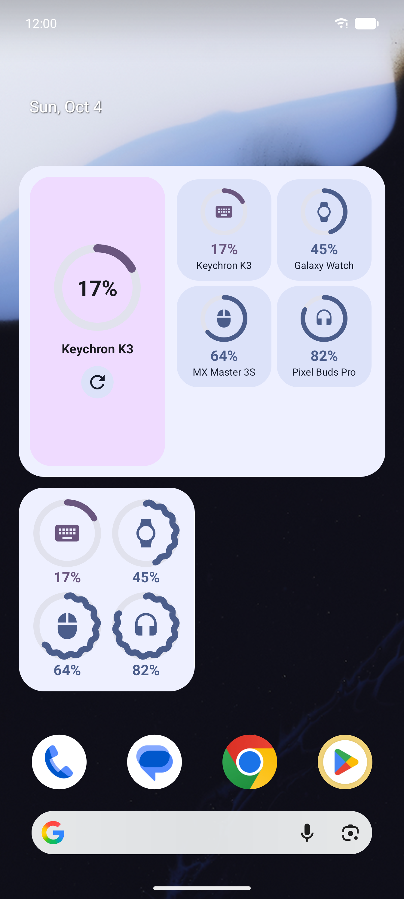 Home screen widgets