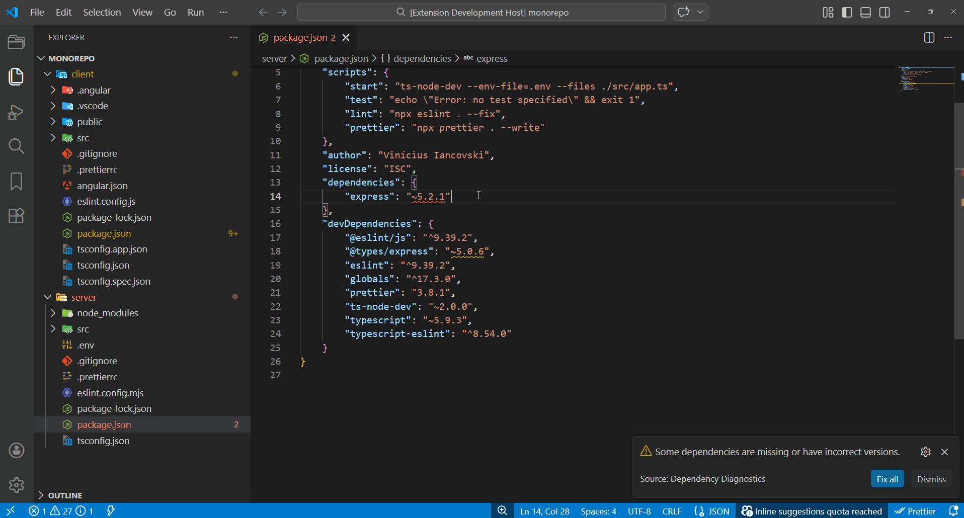 Diagnostics and Quick Fixes