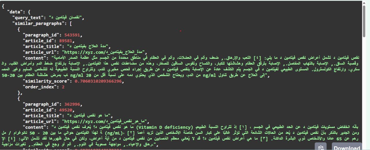 Paragraph similarity search